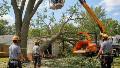 Arbor Tree Care crew providing 24/7 emergency tree removal in Columbus, OH