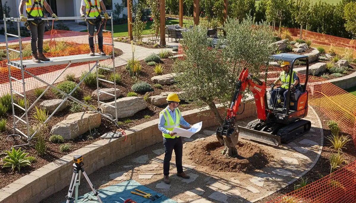 Columbus, OH arborist planning landscape design for a tree service property consultation