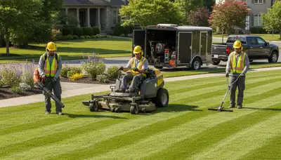 Columbus, OH tree service team providing expert lawn care and tree removal for local properties