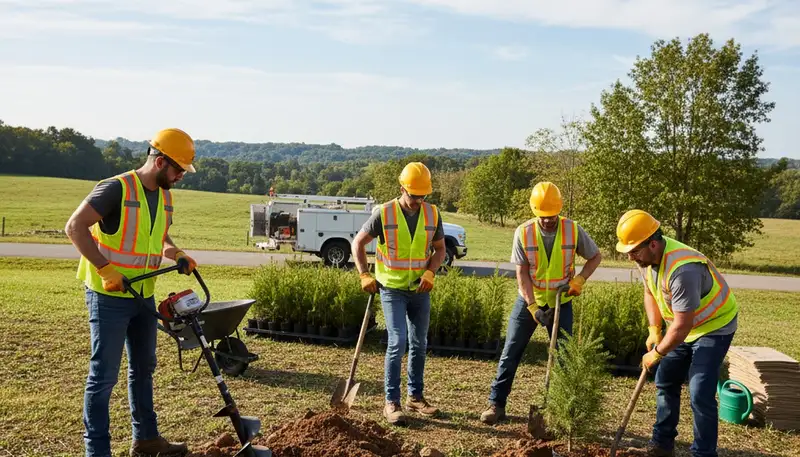 Tree planting service in Columbus, OH for healthy, properly placed landscape trees