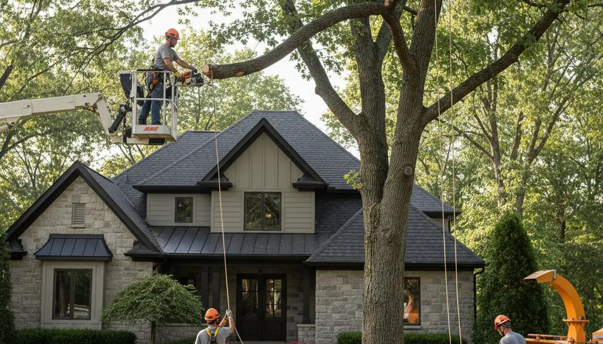 Tree service crew in Columbus, OH providing professional tree removal and trimming services