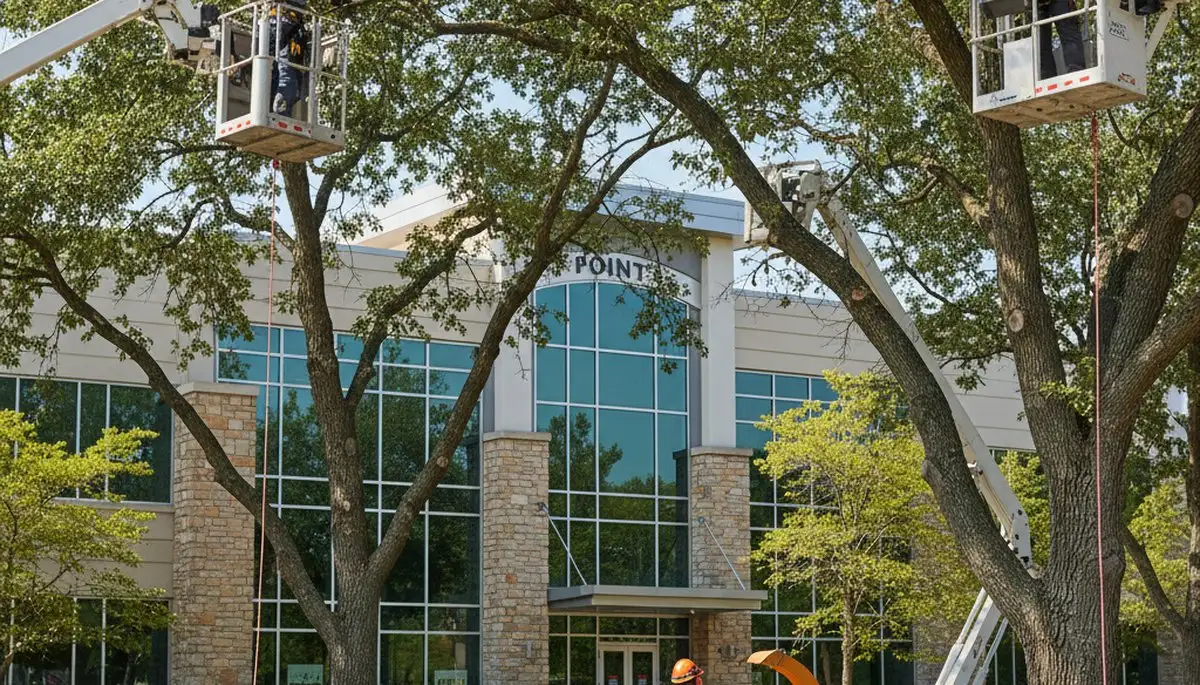 Tree service crew in Columbus, OH providing professional tree removal and trimming services