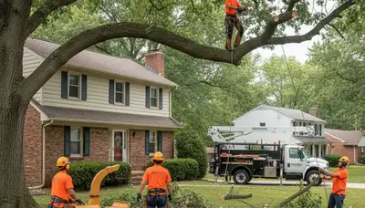 Columbus, OH tree service crew for safe tree removal, pruning, and stump grinding for homes and businesses