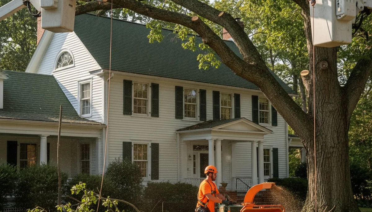 Tree service crew in Columbus, OH providing professional tree removal and pruning for homeowners