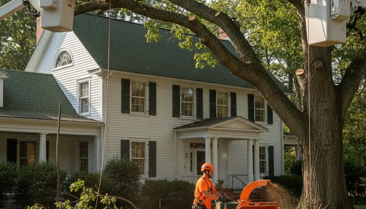 Tree service crew in Columbus, OH providing professional tree removal and pruning for homeowners