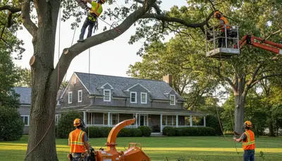 Tree service team in Columbus, OH providing professional tree removal and trimming services