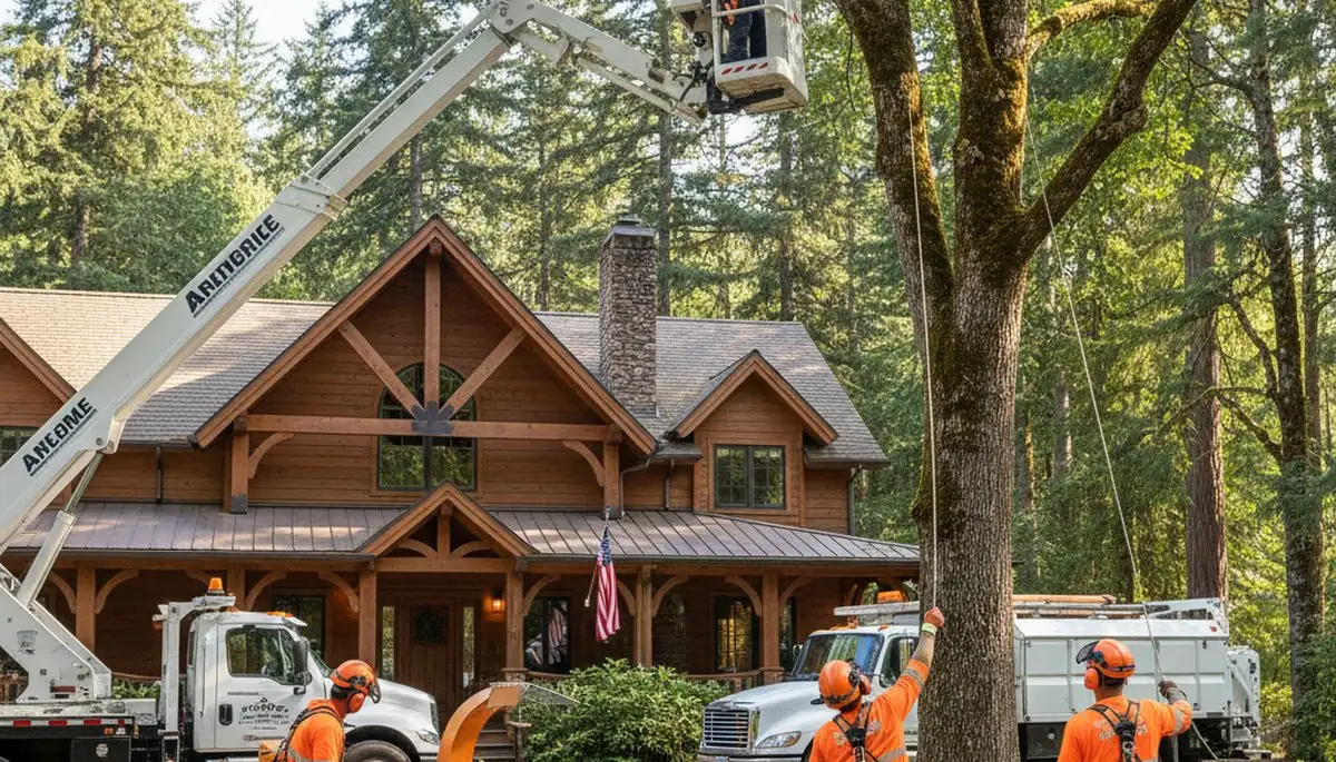 Columbus, OH tree service crew providing professional tree removal and trimming for local properties