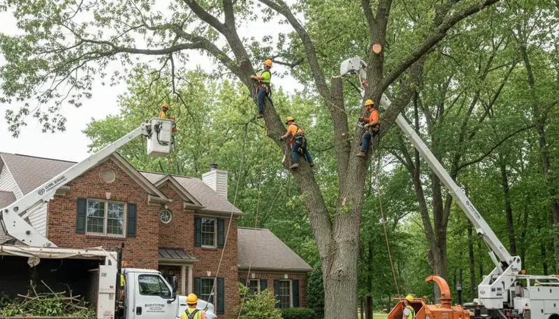Tree service crew in Columbus, OH providing professional tree removal and cleanup