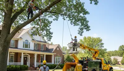 Columbus, OH tree service team providing professional tree removal and trimming for homeowners