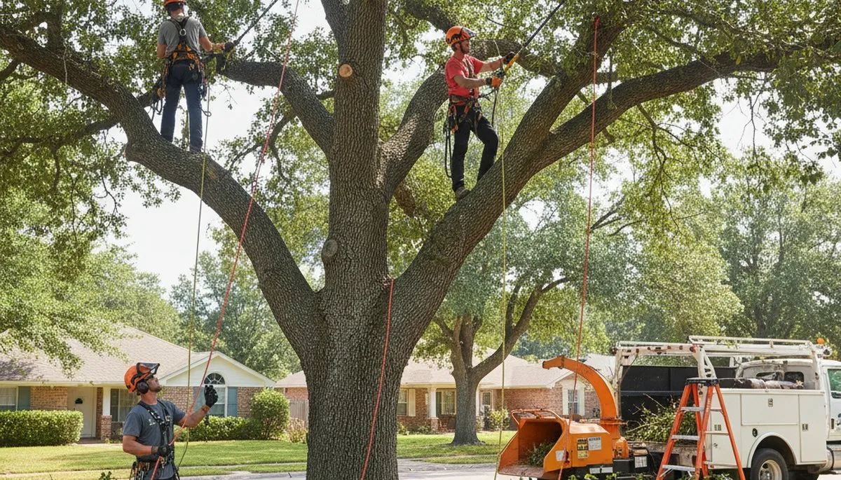 Columbus, OH tree service crew trimming a tree for safe, professional local care